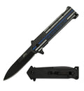 Thin Blue Line | Master USA - Spring Assisted Pocket Knife - Master USA at Uppercut Tactical