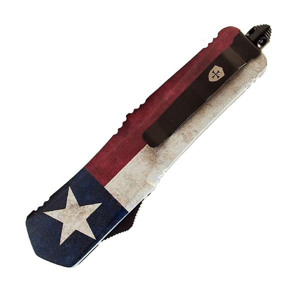 "Captain" Texas Flag - Templar OTF Knife - Templar Knife at Uppercut Tactical