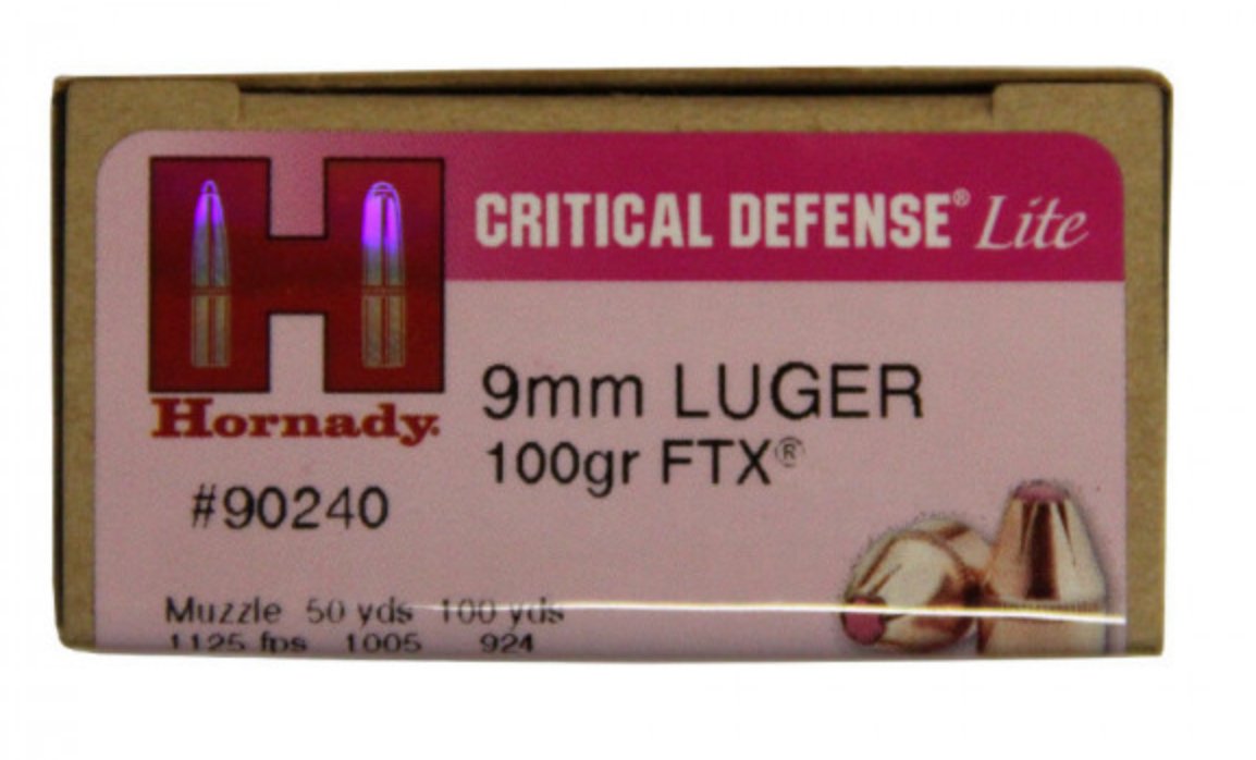 Critical Defense Lite (100Gr) | Hornady - 9mm FTX Ammo (25ct) - Hornady at Uppercut Tactical