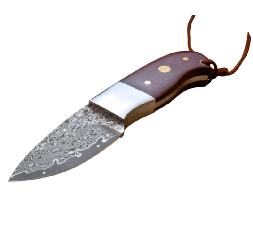 Damascus Sidekick | Elk Ridge Fixed Blade Knife - Elk Ridge at Uppercut Tactical