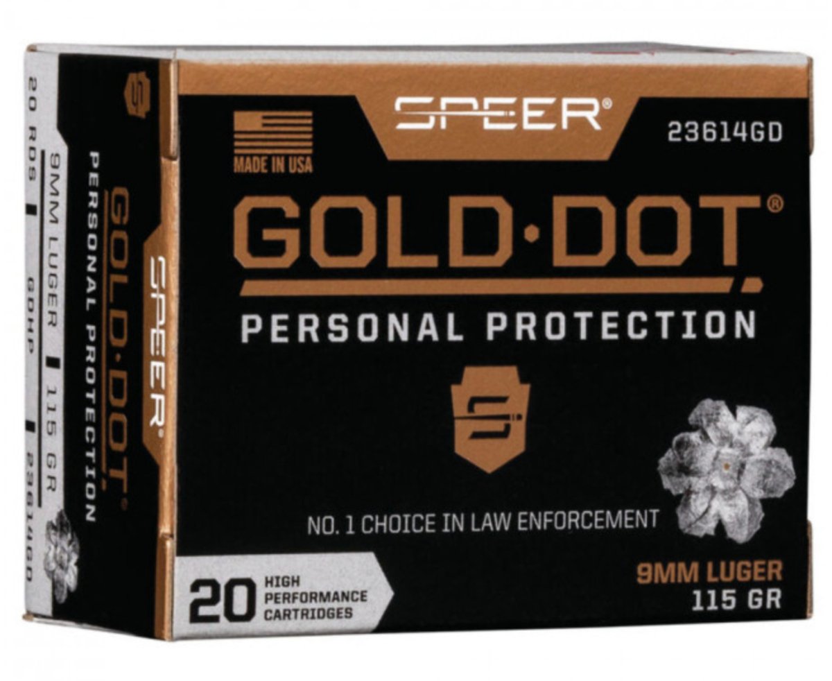 Gold Dot Personal Protection (115Gr) | Speer - 9mm Hollow Point Ammo (20ct) - Speer at Uppercut Tactical