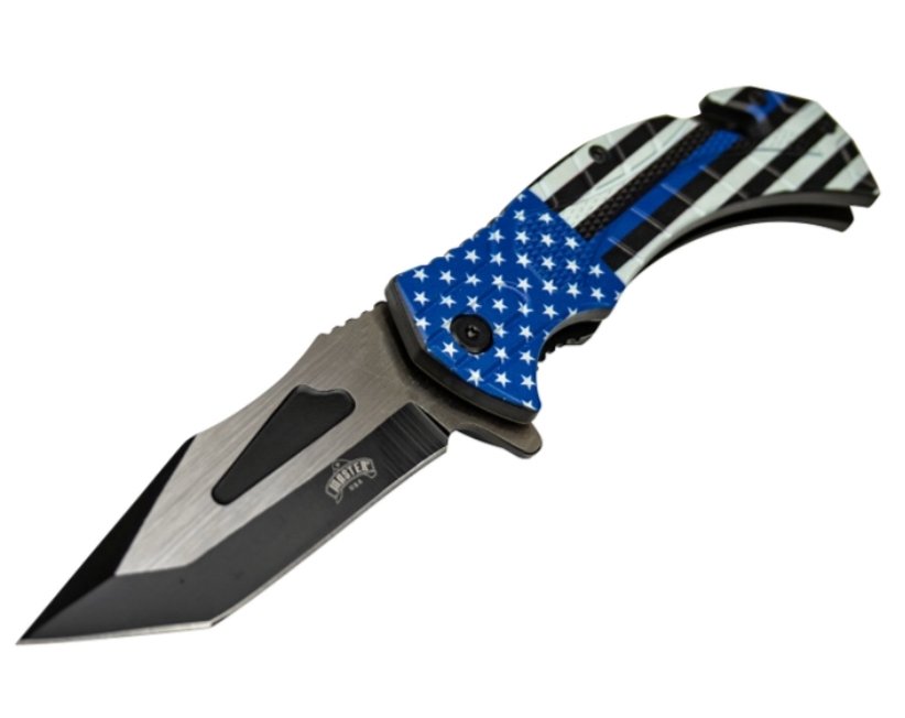 Thin Blue Line | Master USA AO Rescue Knife - Master USA at Uppercut Tactical