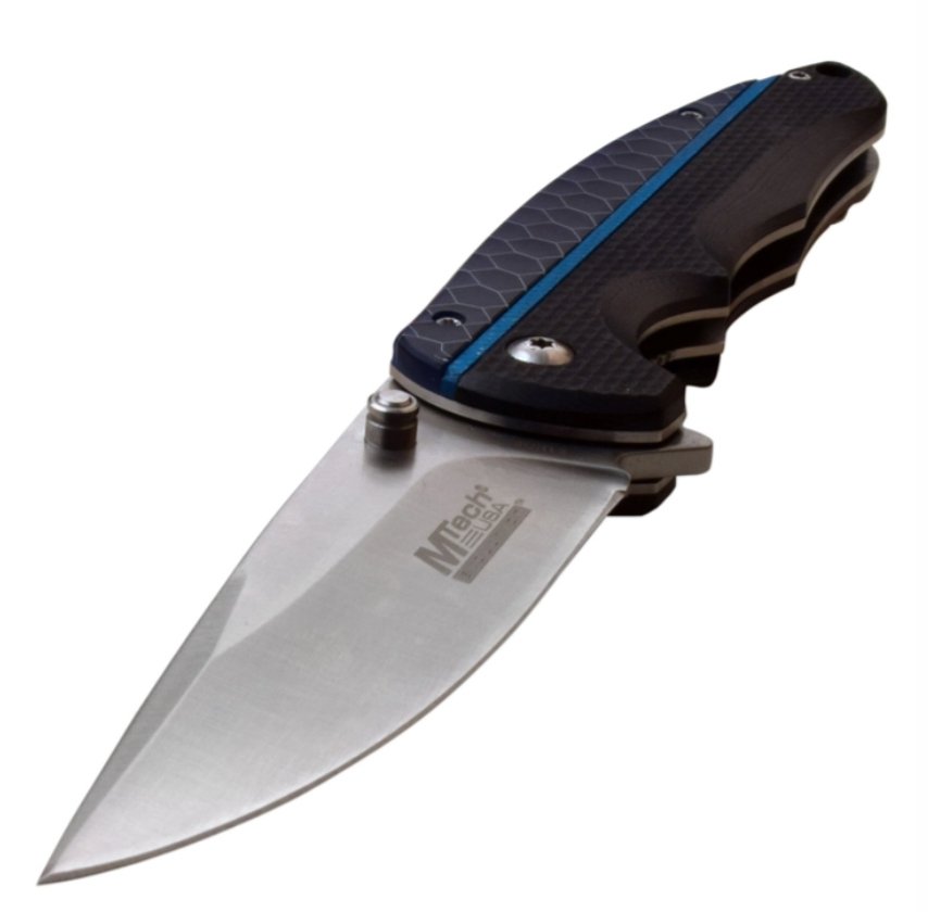 Thin Blue Line | MTech - Folding Knife - MTech at Uppercut Tactical